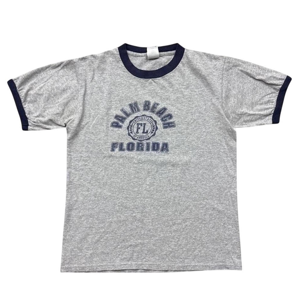 Vintage Y2K Palm Beach Florida Ringer Tee Women's S